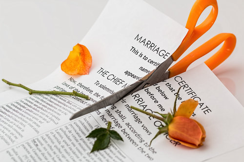 cutting marriage certificate